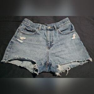 EUC High Waisted Distressed Denim Cut Off Shorts